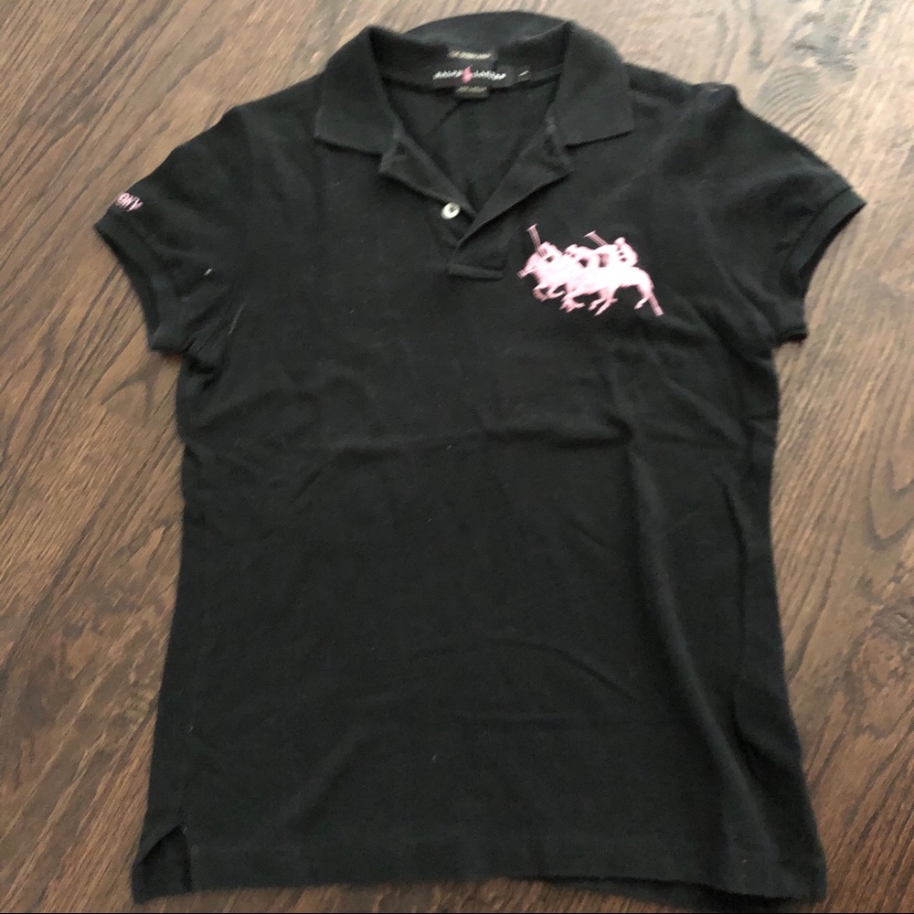 Ralph Lauren Pink Pony Polo Top Sz Small